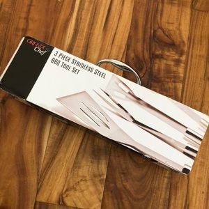 Grande Chef 3-piece Stainless Steel BBQ set